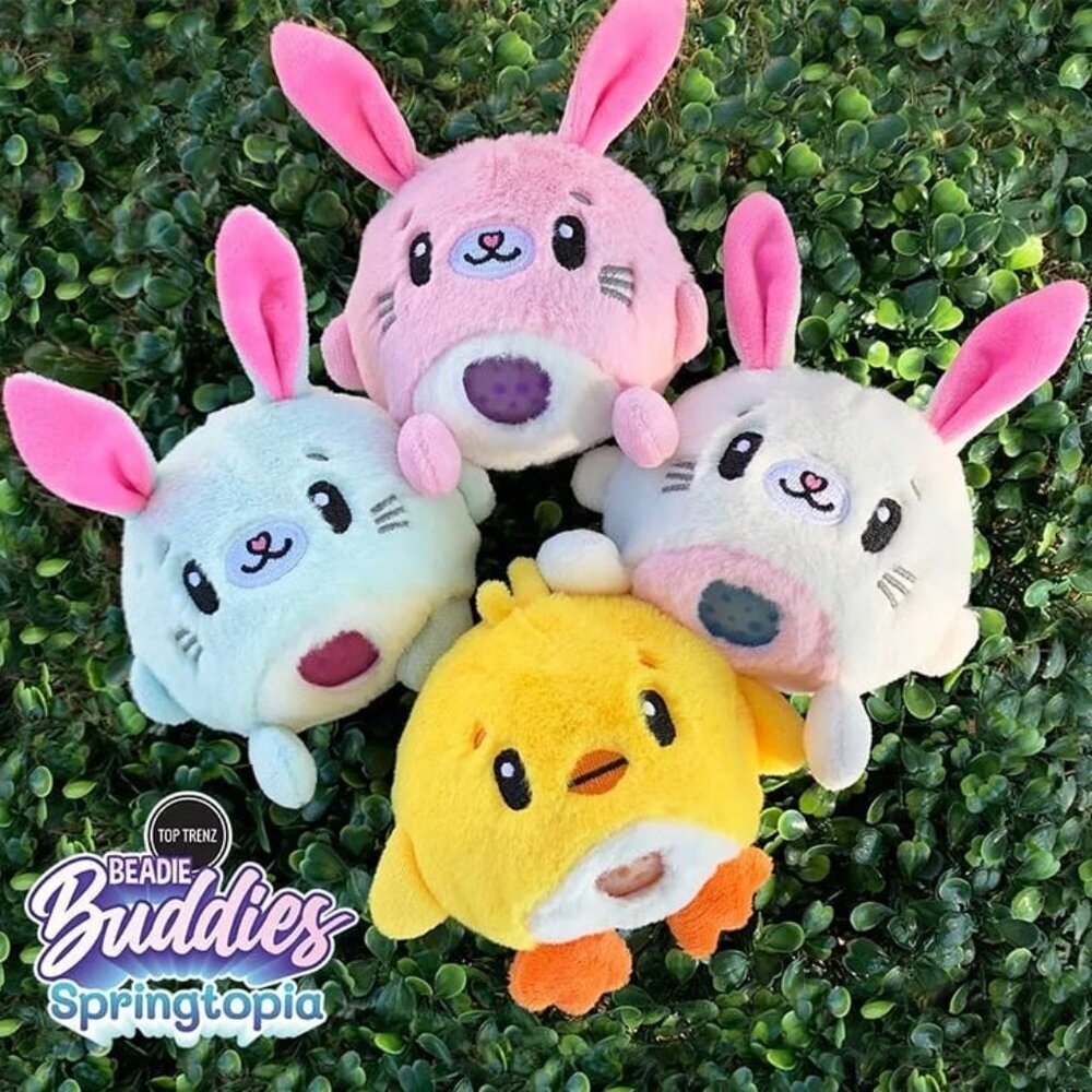 Easter Spring‎ Beadie Buddies Sensory Plush Fidget Toy - Blue Bunny - Picture 5 of 5